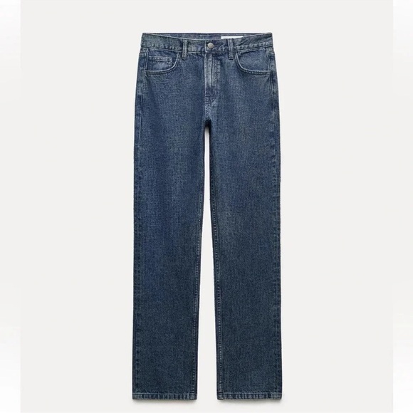 ZARA ZW COLLECTION RHINESTONE HIGH WAIST BOOTCUT BLOGGERS FAVORITE JEANS - Picture 4 of 15